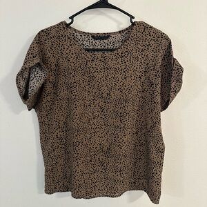 SHEIN Brown Spotted Women's Blouse